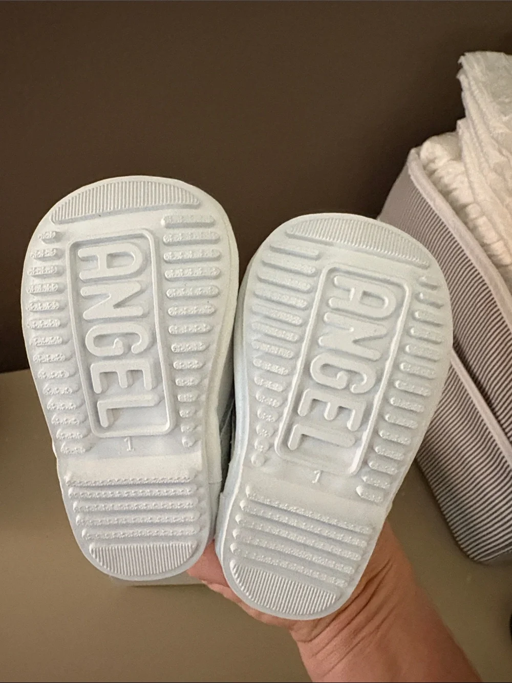Angel White Baby Lace-Up Walker Shoes